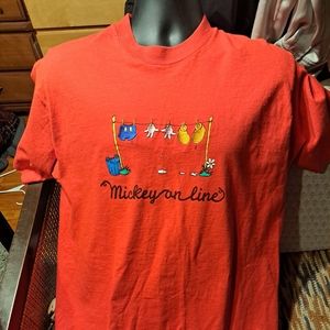 Vintage 90s Mickey Mouse Embroidered T-Shirt
